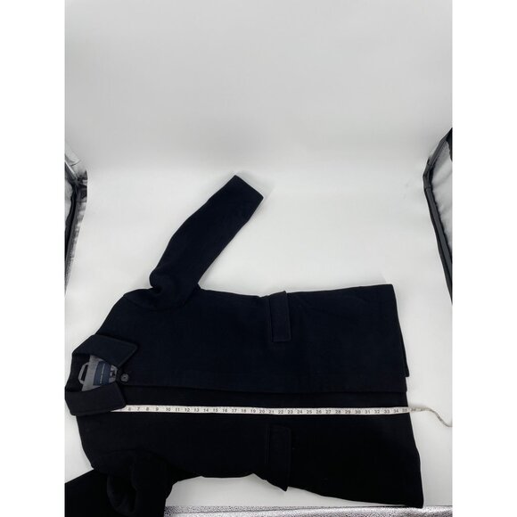 Banana Republic Mens Medium Wool Cashmere Blend Overcoat Classic Black Winter - Picture 7 of 8